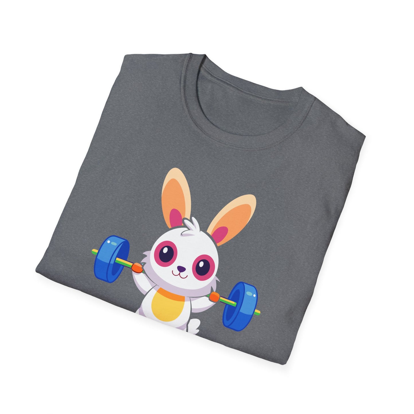 Working On My Buns Cute Workout Bunny Motivational Gym T-Shirt