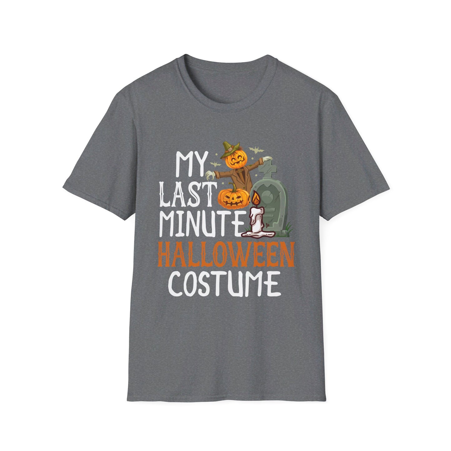 My Last Minute Halloween Costume - Fun Pumpkin and Tombstone Design T-Shirt