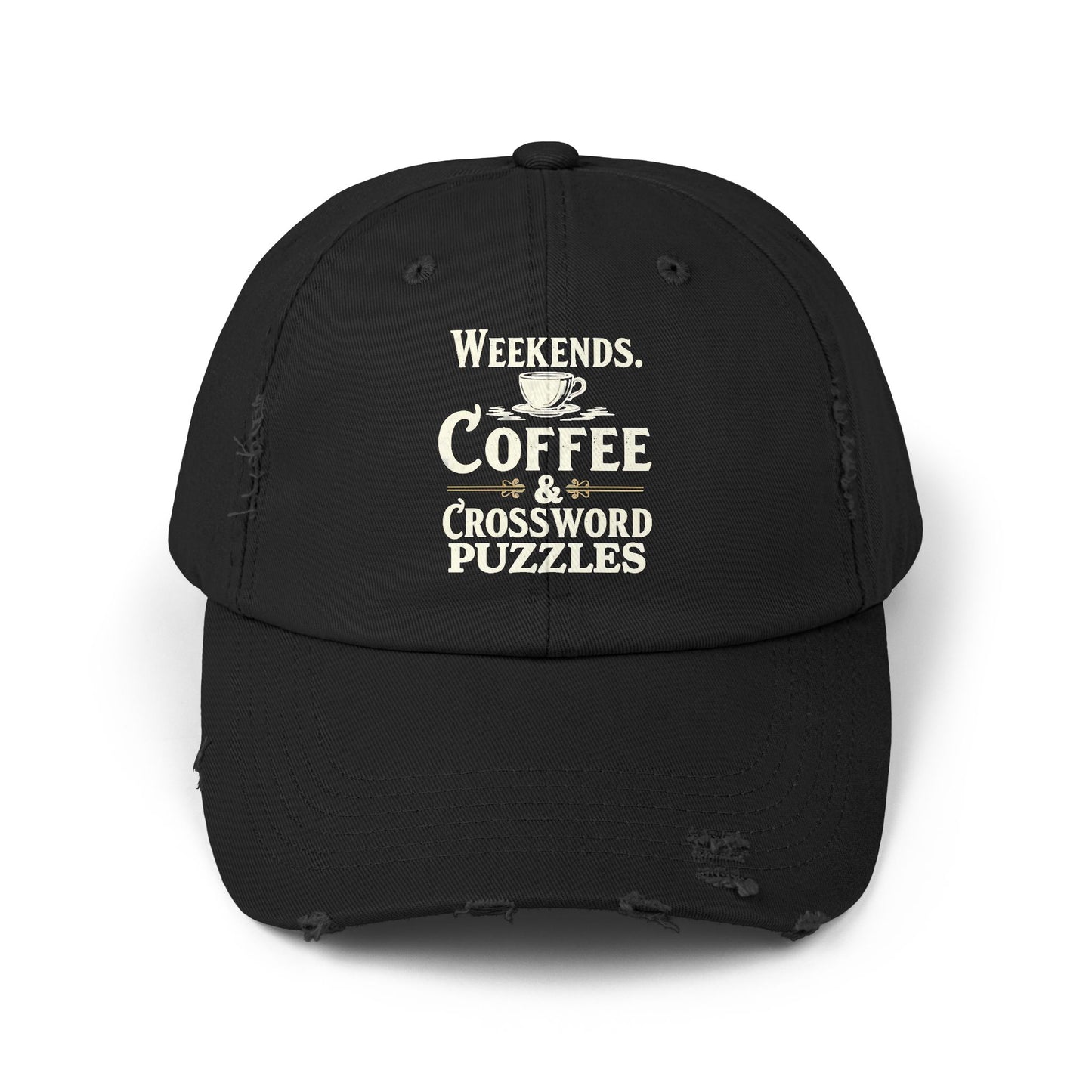 Weekends Coffee And Crossword Puzzles Enthusiast Cap