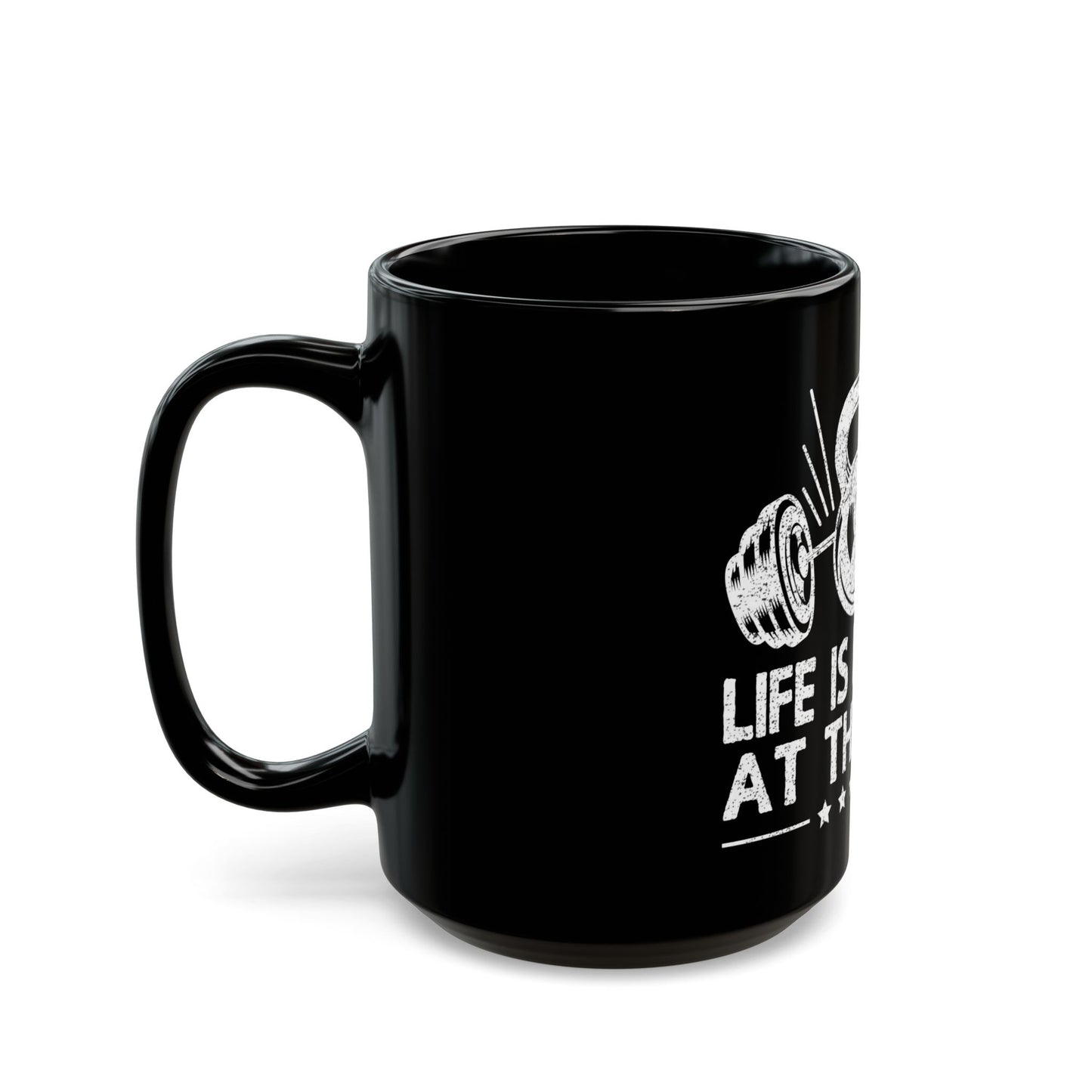 Life Is Better At The Bar Kettlebell and Dumbbells Design Ceramic Mug