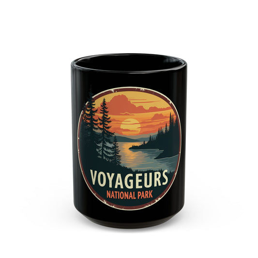 Voyageurs National Park Scenic Sunset with Trees and Lake View Ceramic Mug