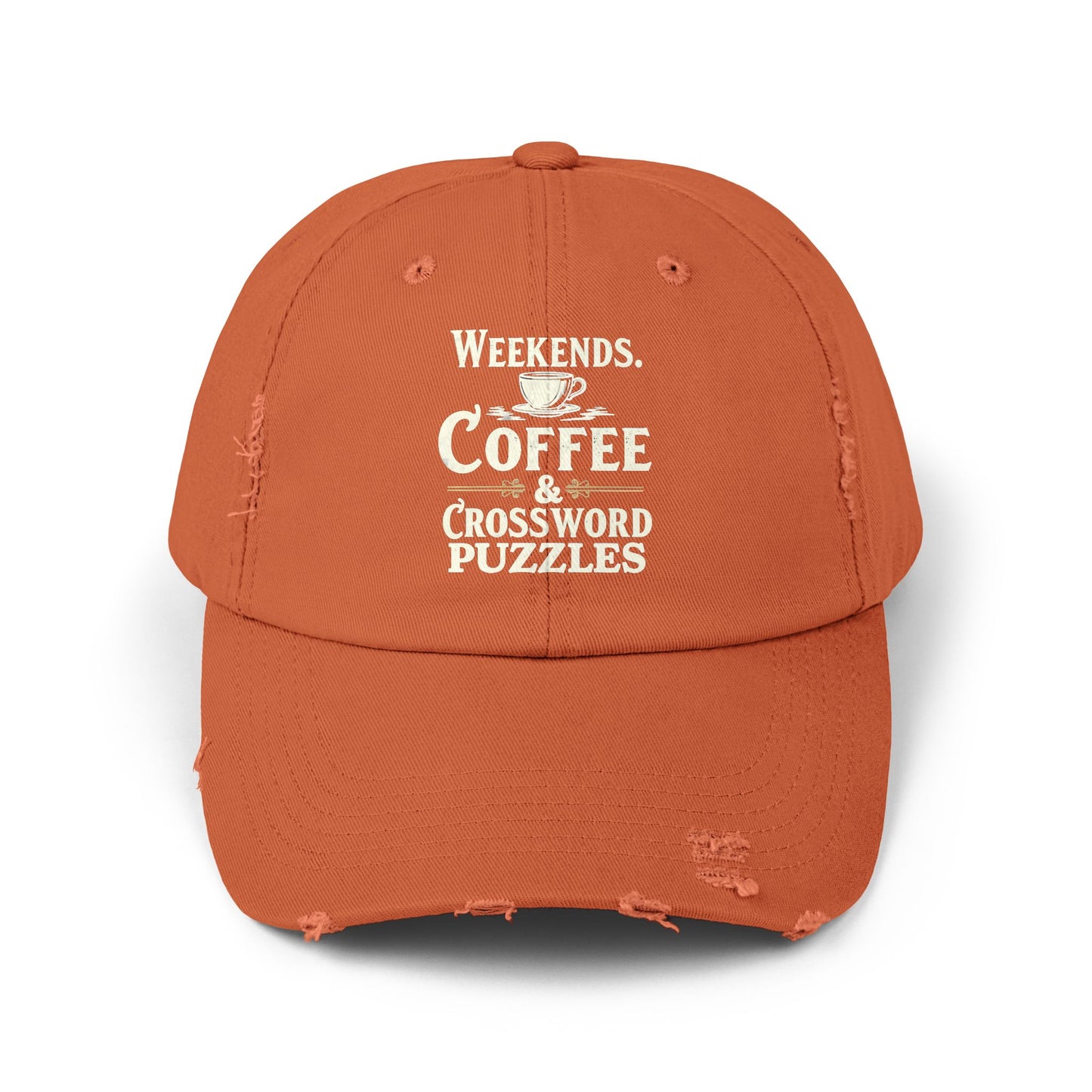 Weekends Coffee And Crossword Puzzles Enthusiast Cap