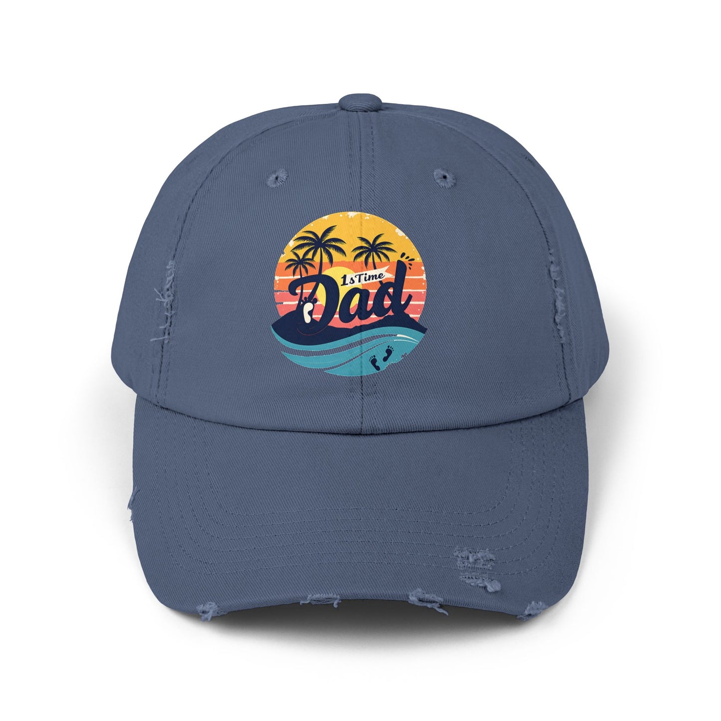 1st Time Dad Sunset Beach Vibes Cap