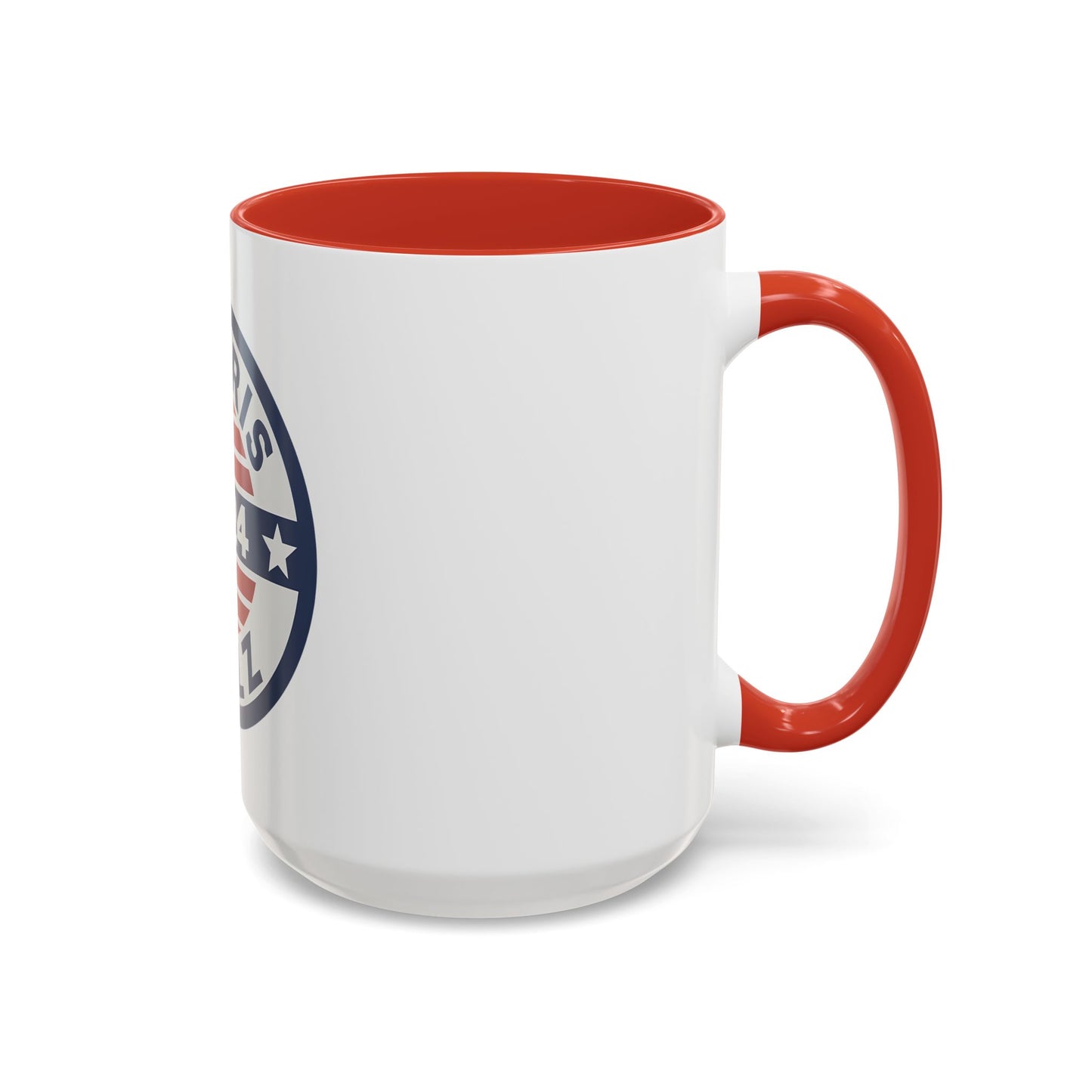 Harris Walz 2024 Election Retro Accent Coffee Mug (11, 15oz)