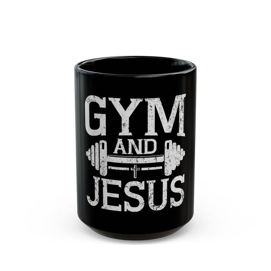 Gym and Jesus Workout Motivation with Faith Ceramic Mug