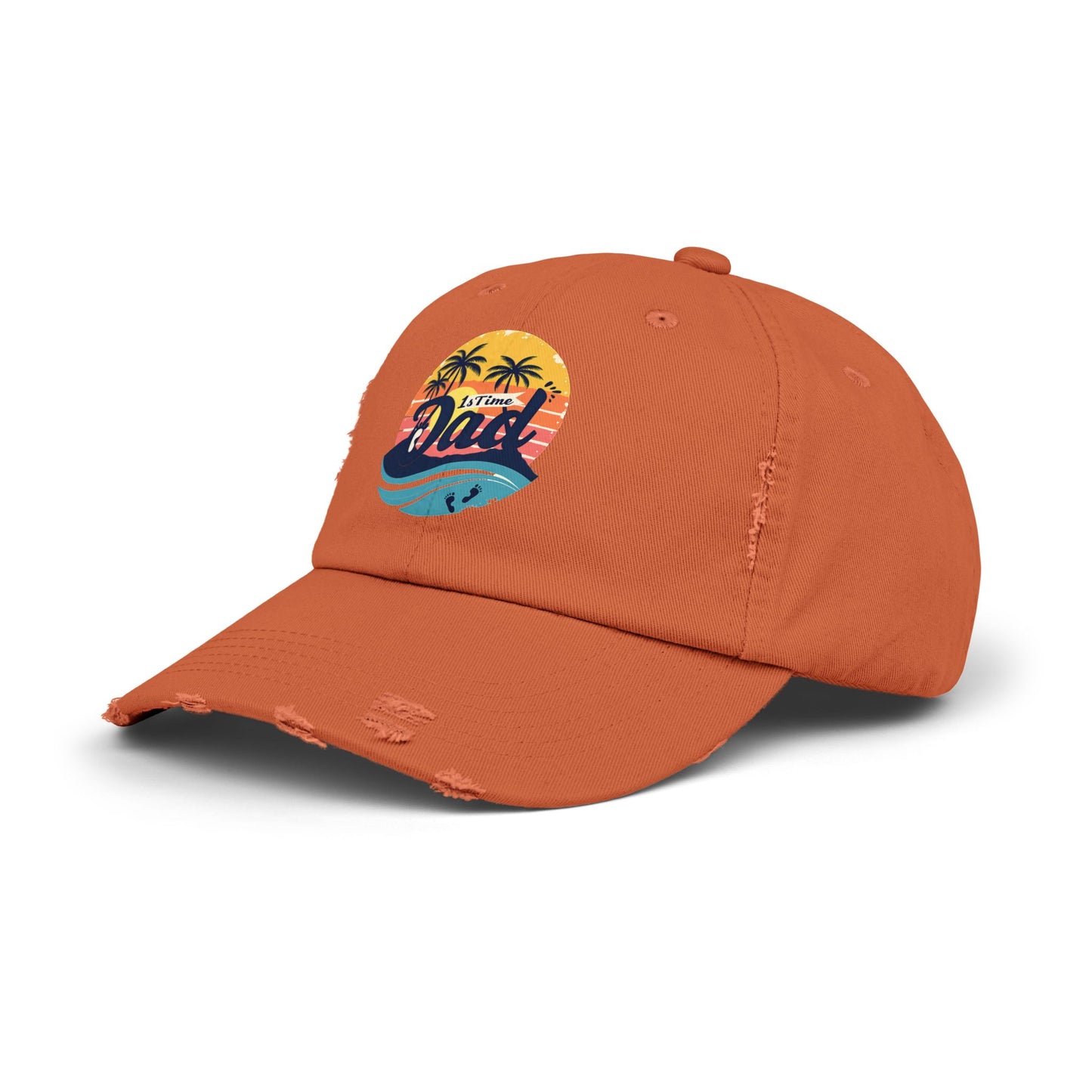 1st Time Dad Sunset Beach Vibes Cap