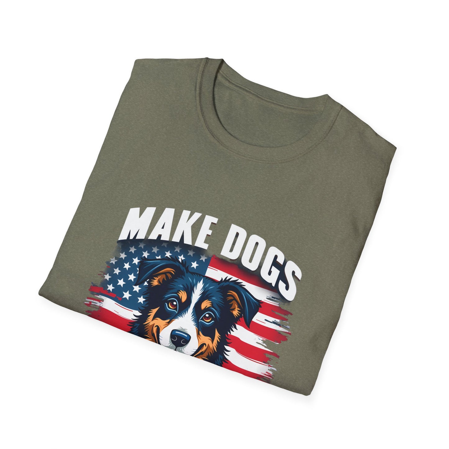 Make Dogs Safe Again 2024 American Flag Dog T-Shirt