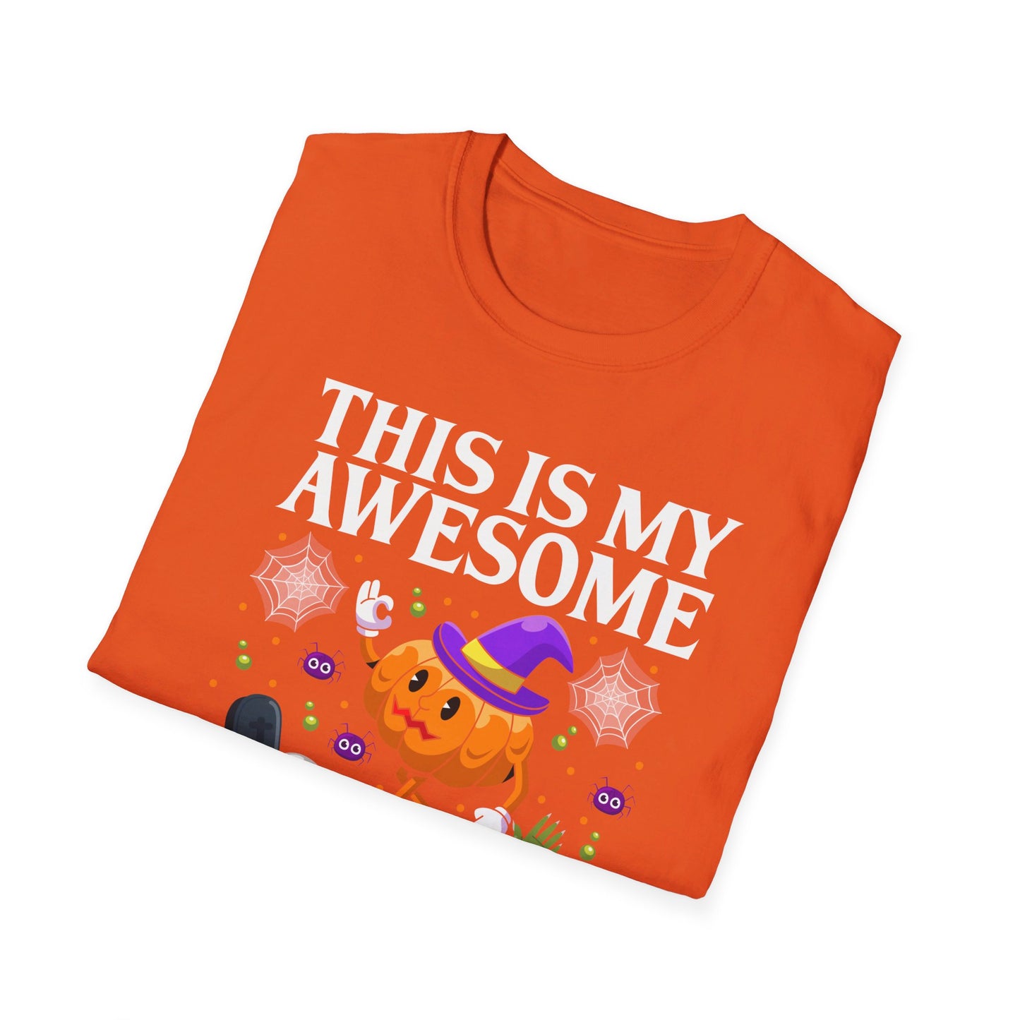 This Is My Awesome Aunt Costume Funny Halloween Pumpkin Graphic T-Shirt