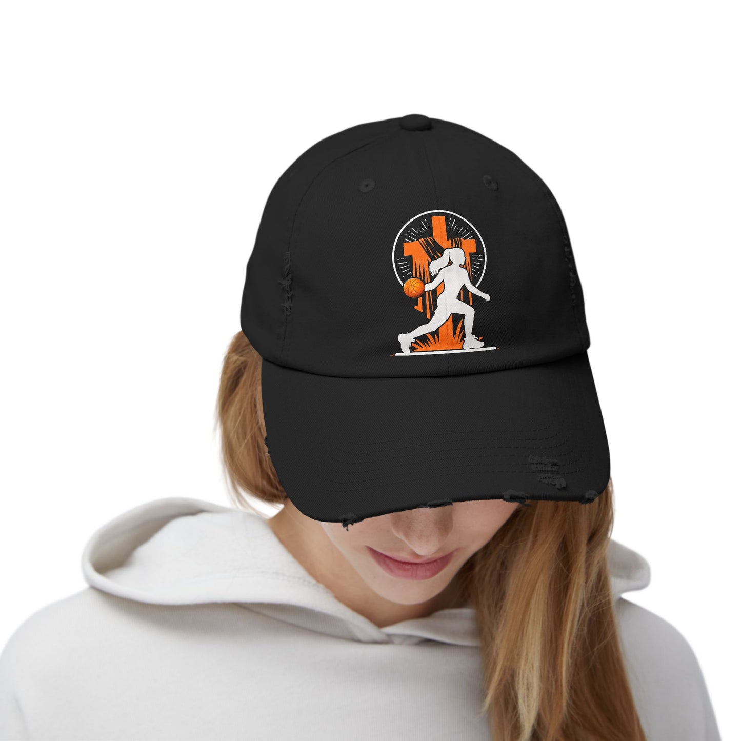 This Girl Runs on Jesus and Basketball Faith Sports Cap