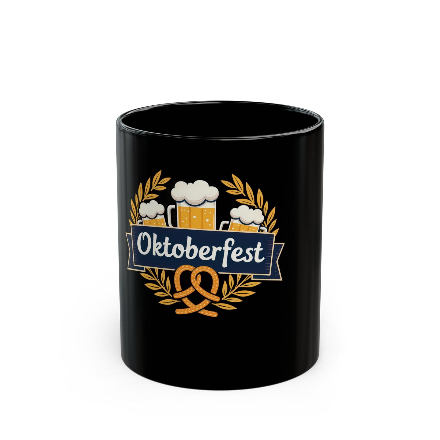 Oktoberfest Celebration with Beer and Pretzel Ceramic Mug