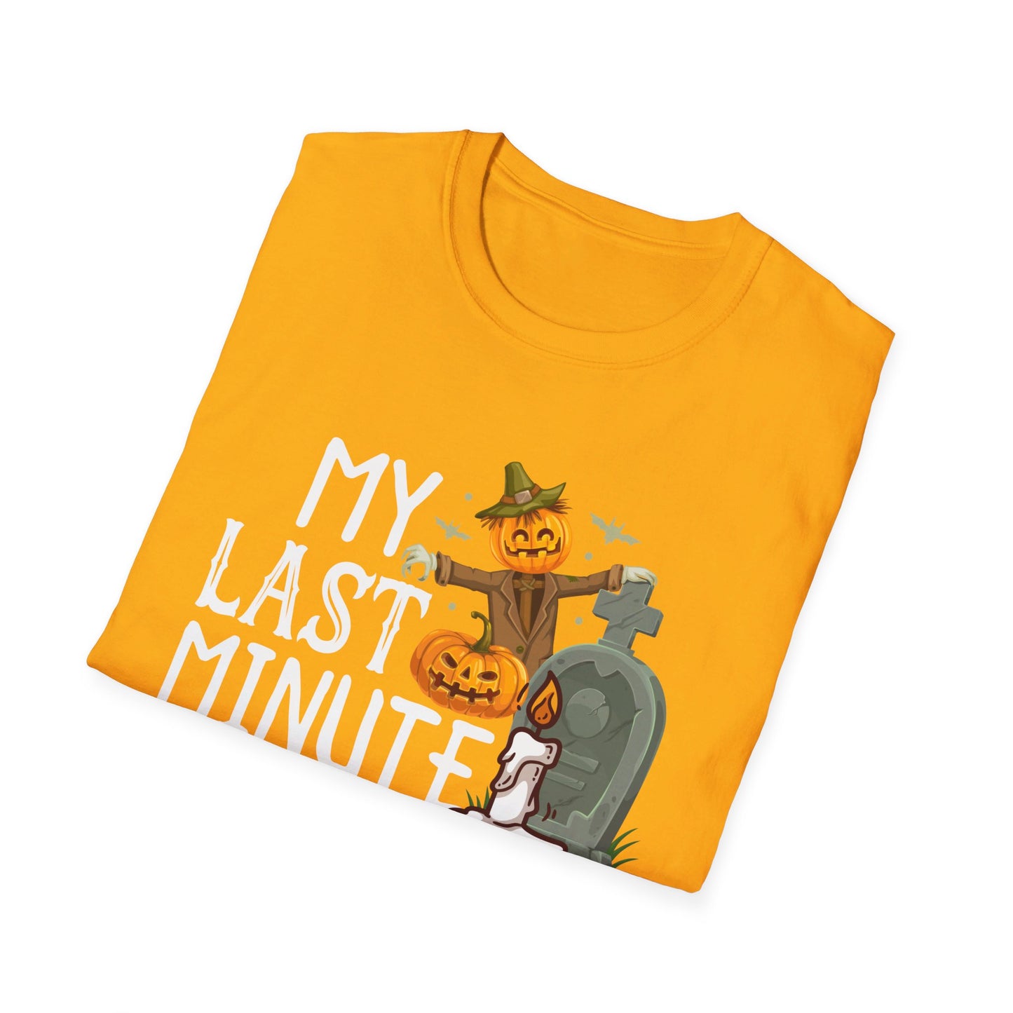 My Last Minute Halloween Costume - Fun Pumpkin and Tombstone Design T-Shirt