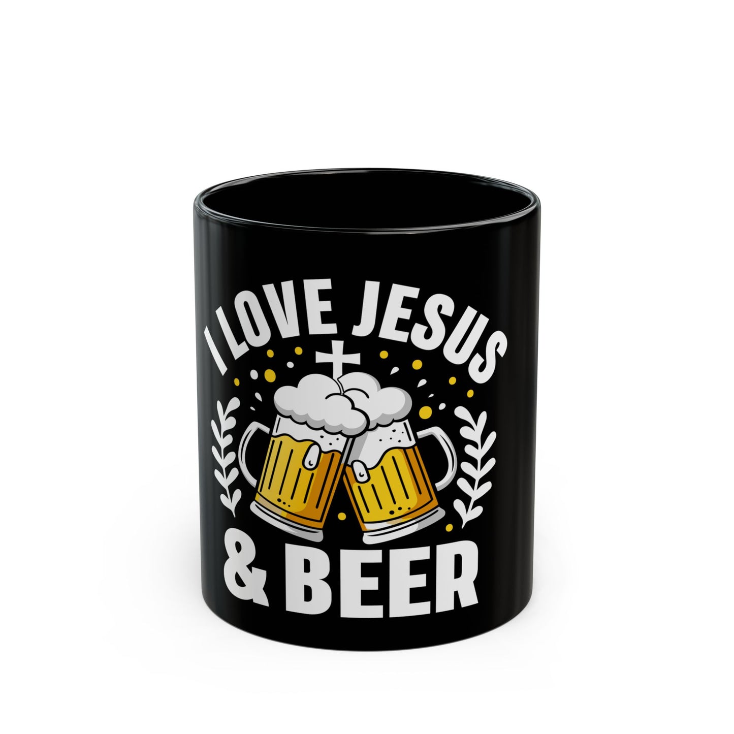 I Love Jesus And Beer Design For Faithful Beer Lovers Ceramic Mug