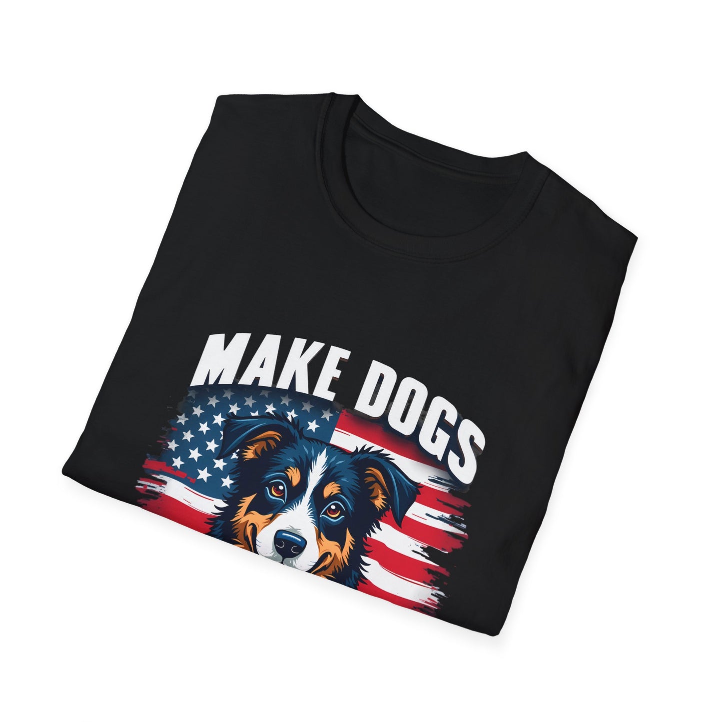 Make Dogs Safe Again 2024 American Flag Dog T-Shirt