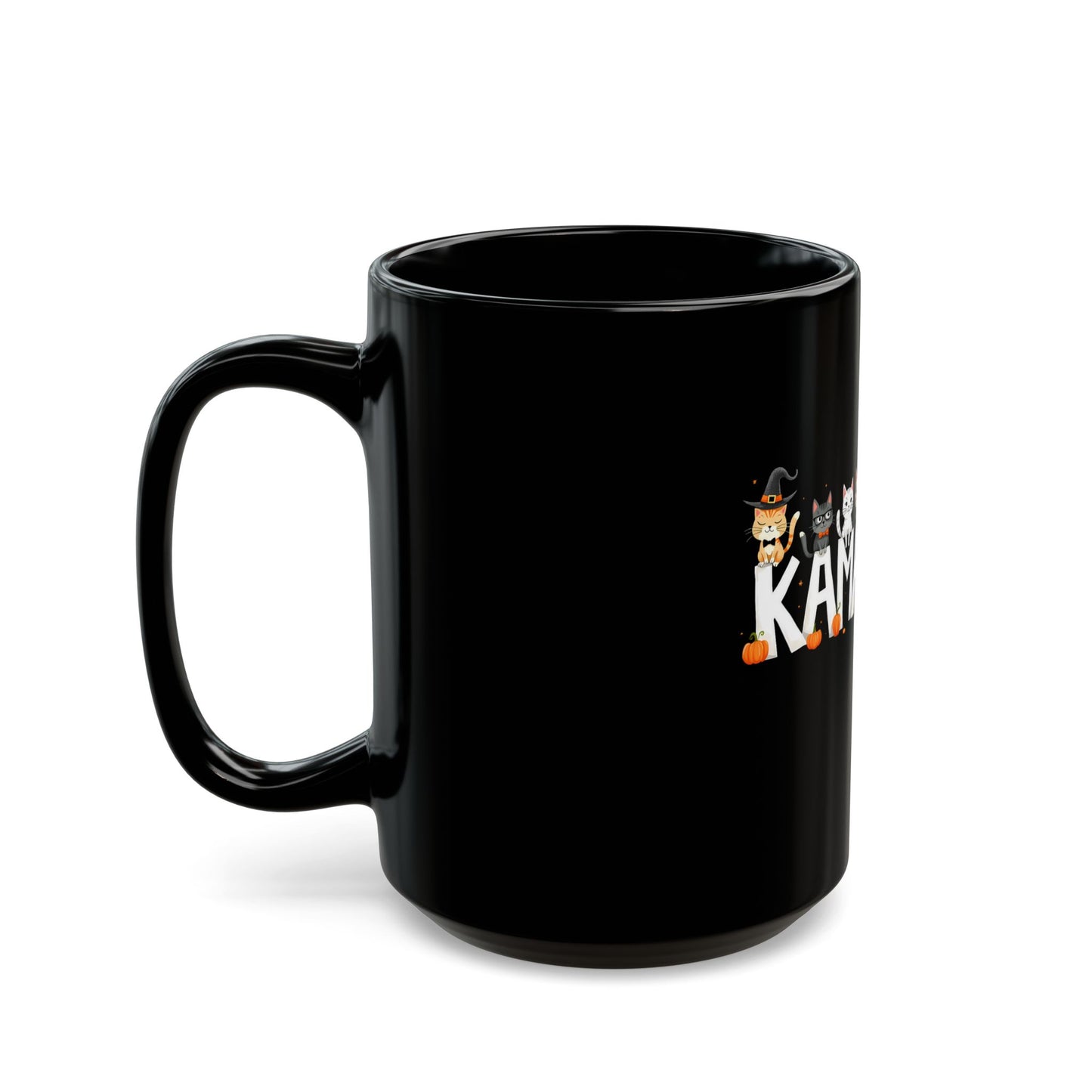 Kamala Halloween Cats With Pumpkins Ceramic Mug