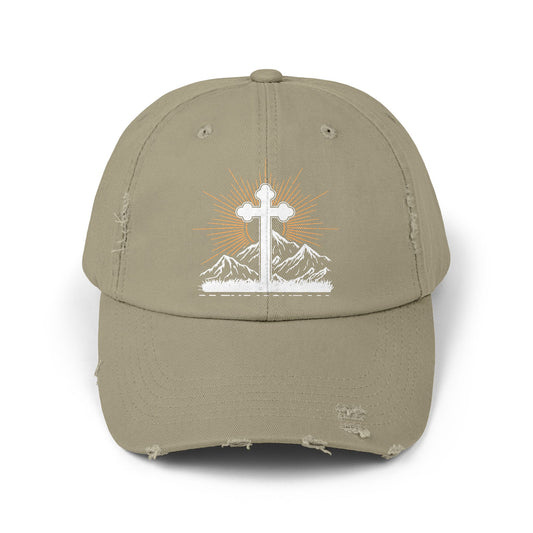 Be The Light Ma Matthew 5:14 Cross and Mountain Cap