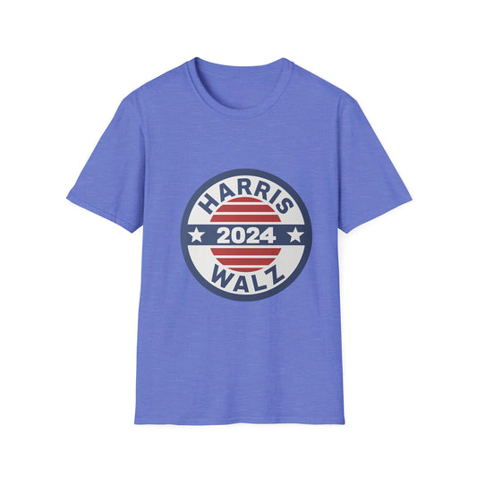 Harris Walz 2024 Retro Circular Election T-Shirt