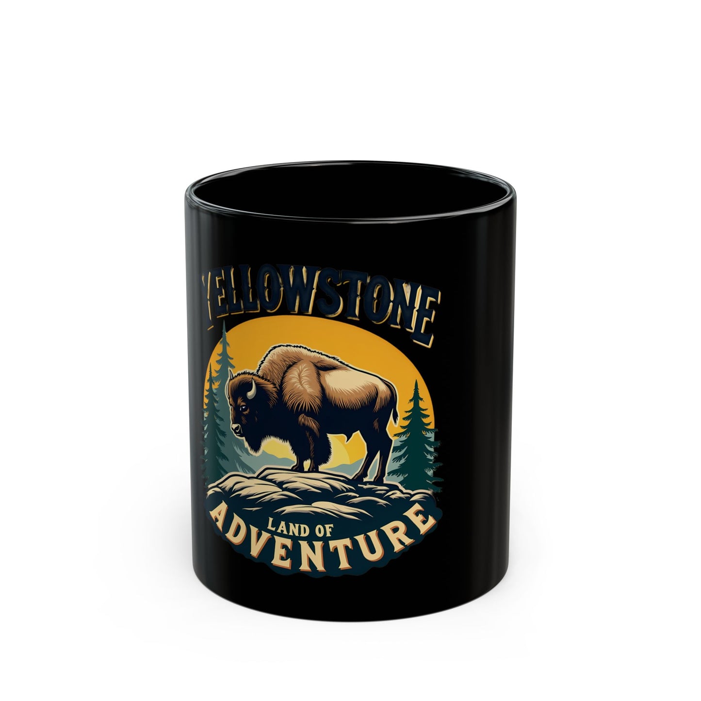 Yellowstone Land of Adventure Bison Nature Explorer Ceramic Mug