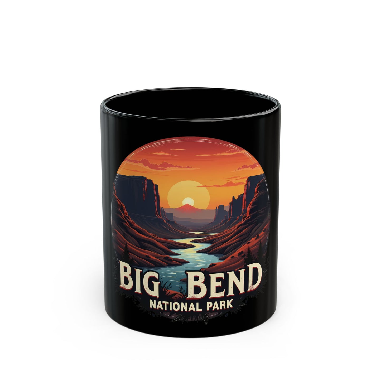 Big Bend National Park Sunset Landscape Art Ceramic Mug