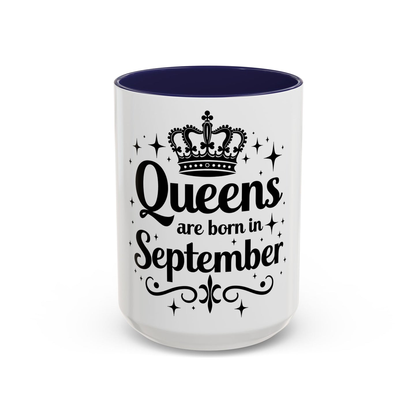 Queens are Born in October Birthday Gift Accent Coffee Mug