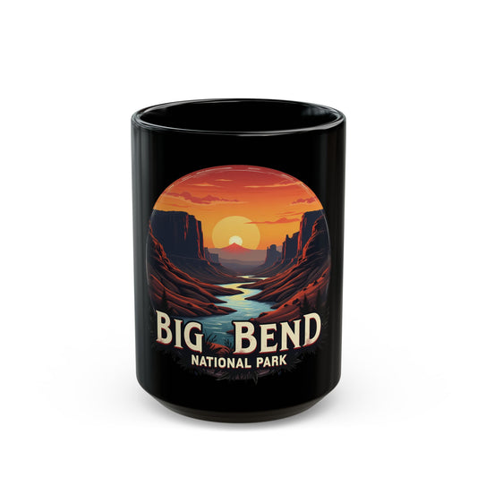 Big Bend National Park Sunset Landscape Art Ceramic Mug