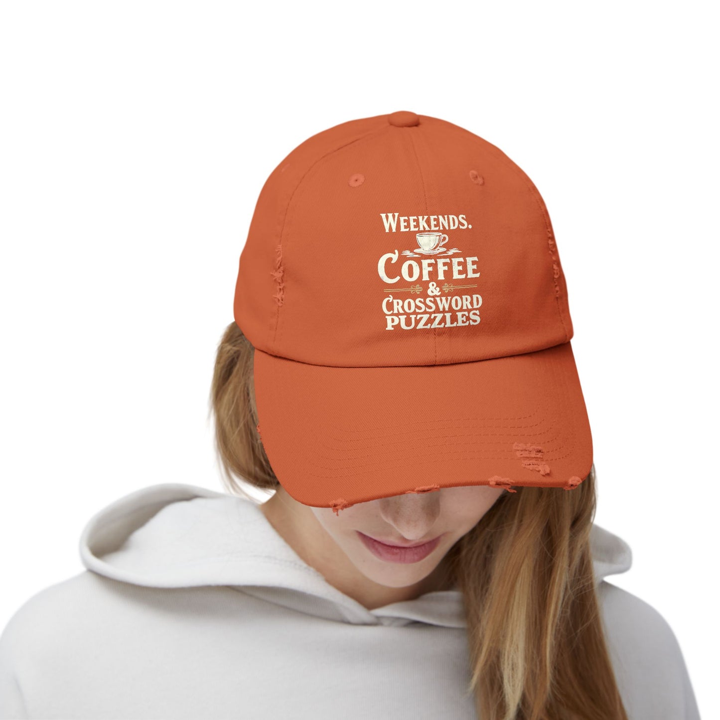 Weekends Coffee And Crossword Puzzles Enthusiast Cap