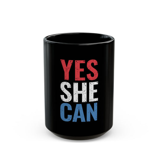 Yes She Can Patriotic Election 2024 Ceramic Mug