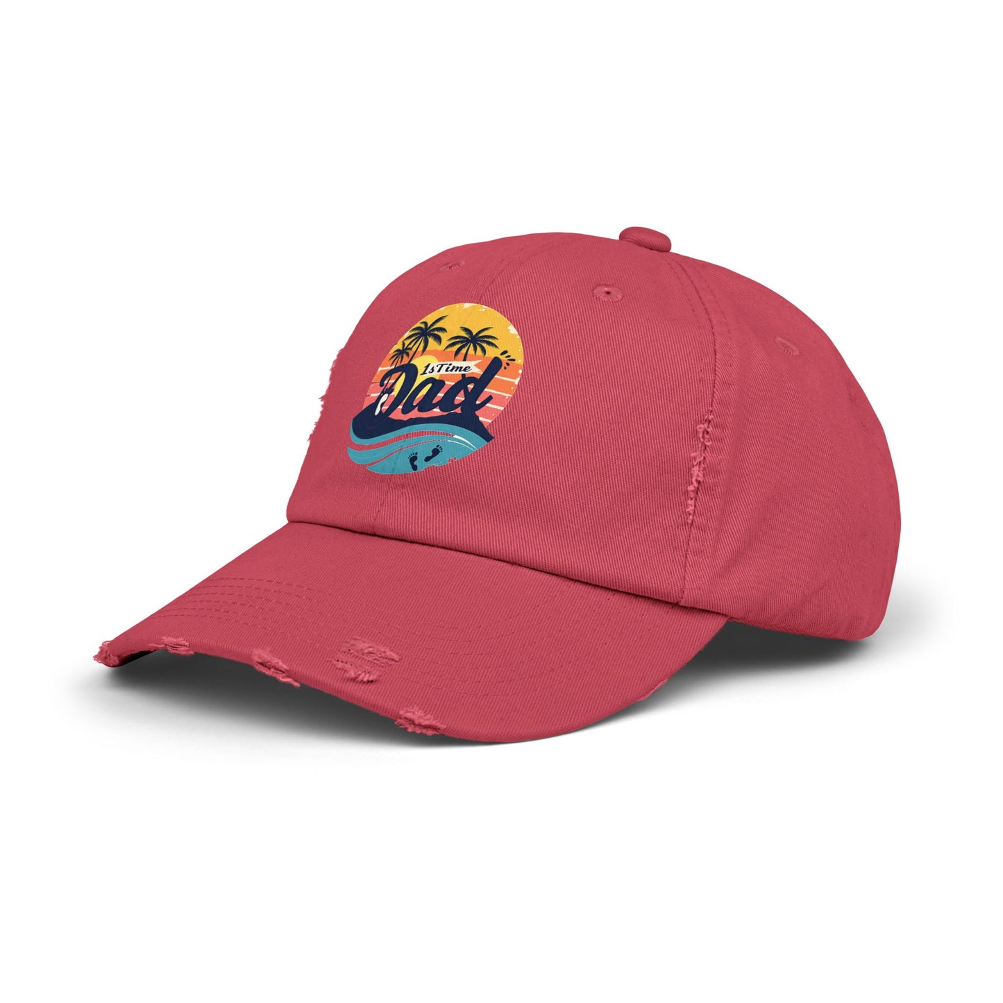 1st Time Dad Sunset Beach Vibes Cap