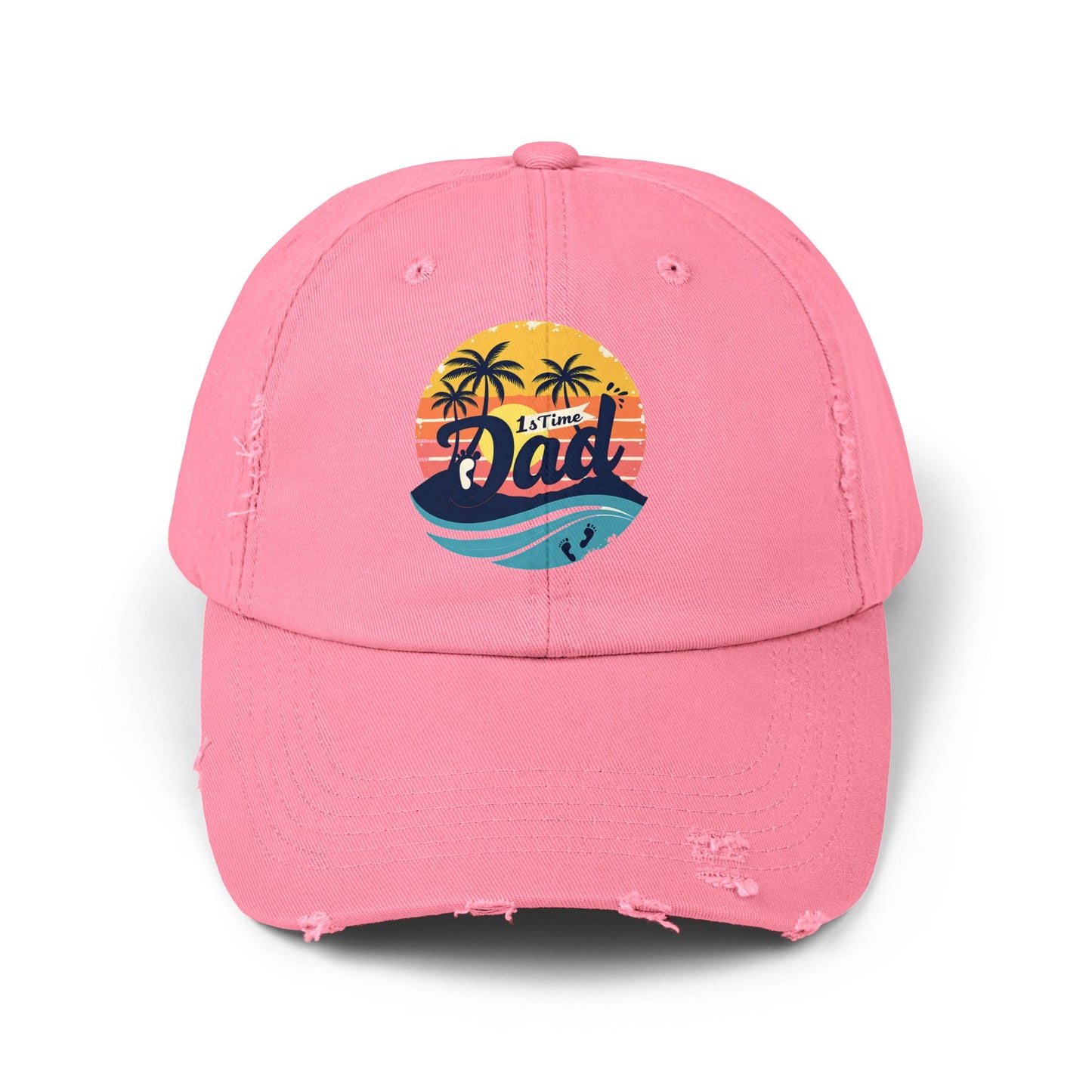 1st Time Dad Sunset Beach Vibes Cap