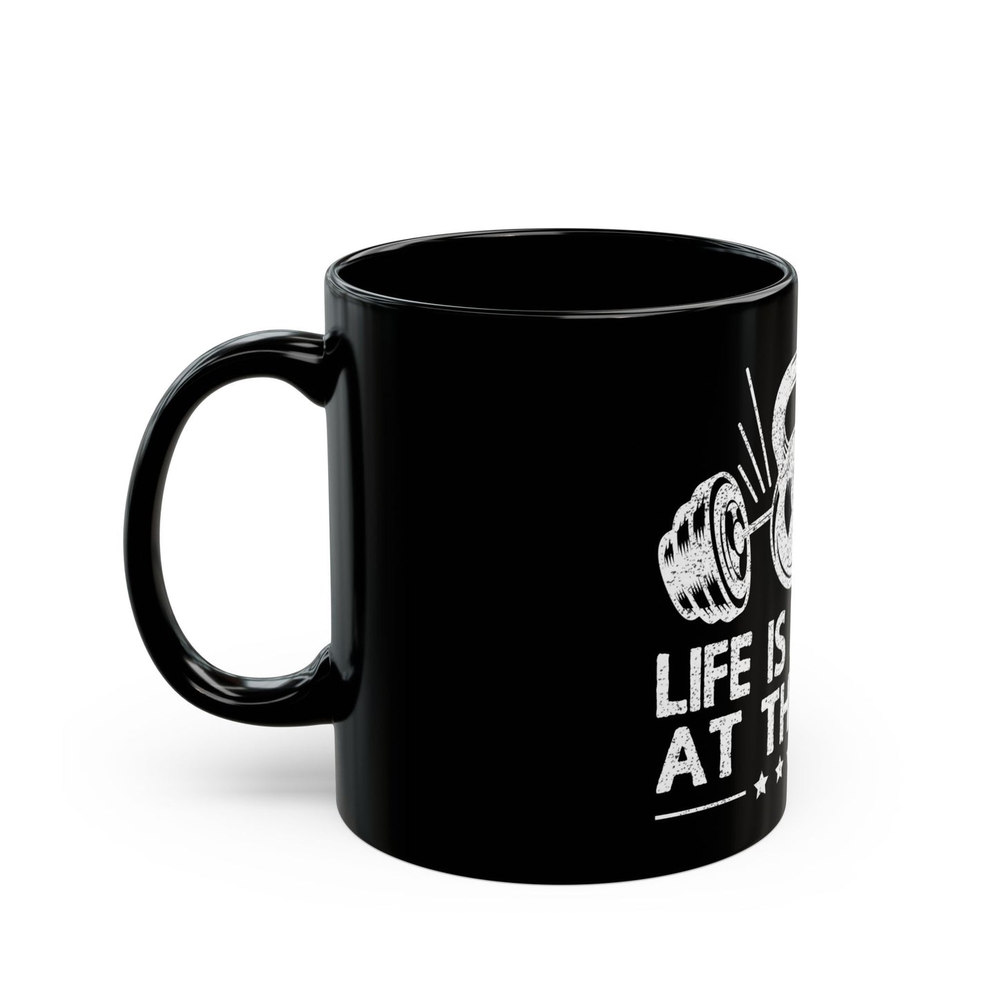 Life Is Better At The Bar Kettlebell and Dumbbells Design Ceramic Mug