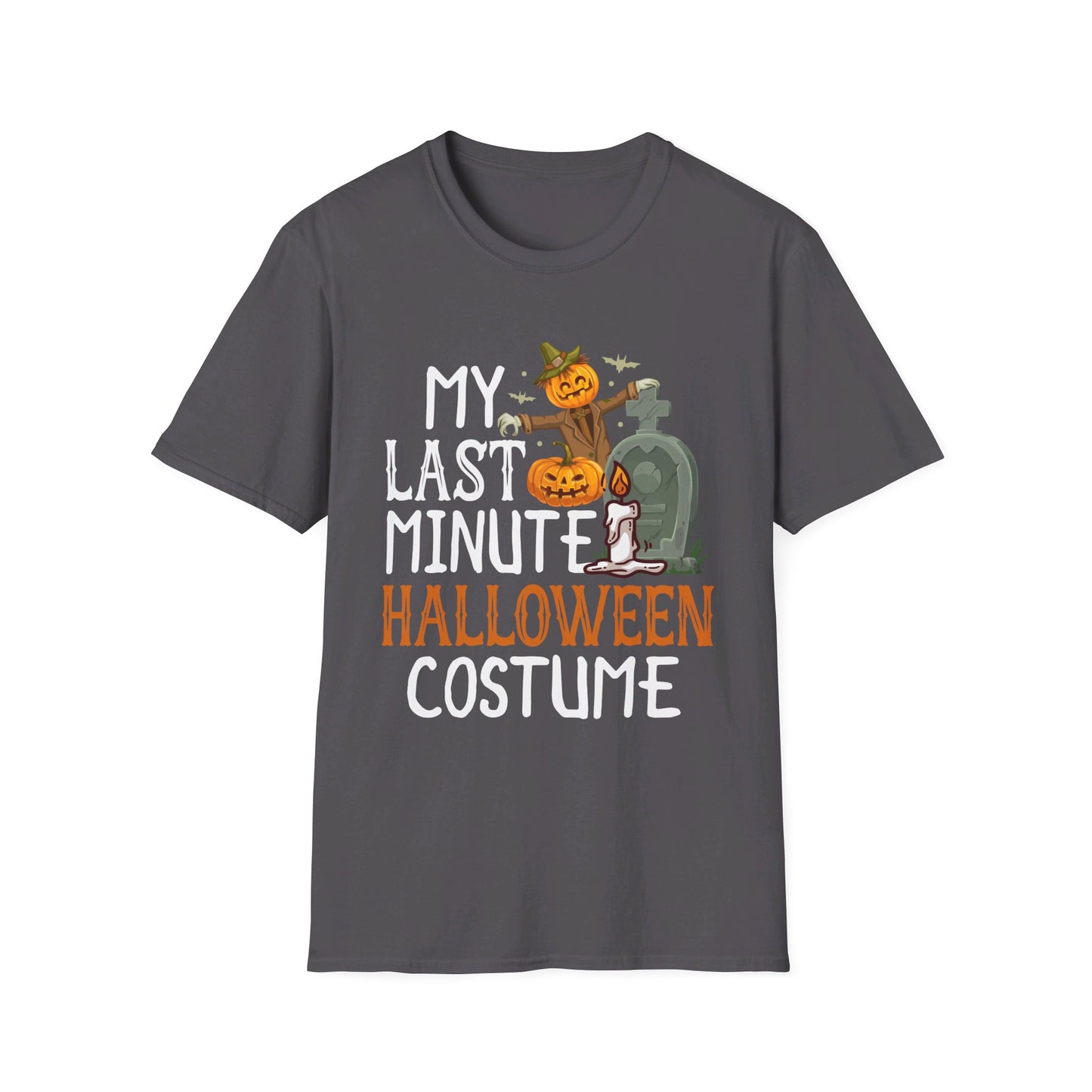 My Last Minute Halloween Costume - Fun Pumpkin and Tombstone Design T-Shirt