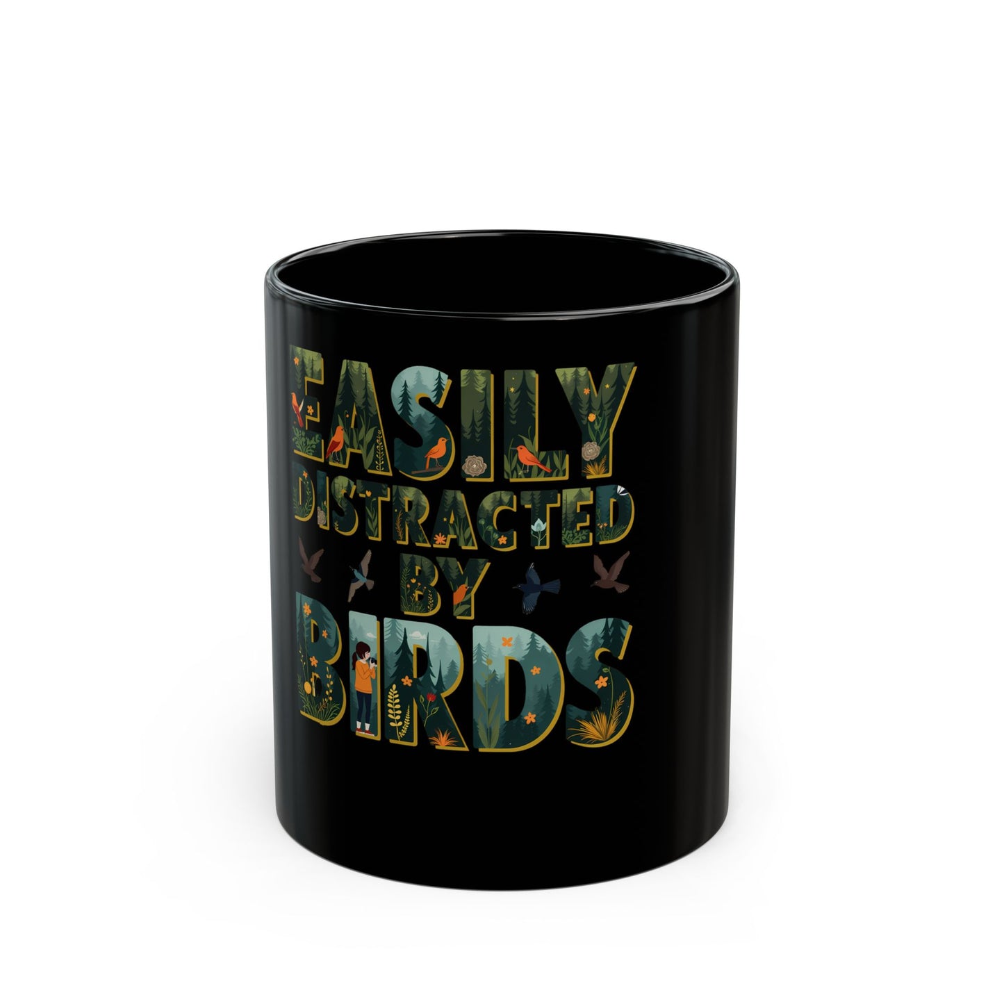 Easily Distracted By Birds Nature Enthusiast Design Ceramic Mug