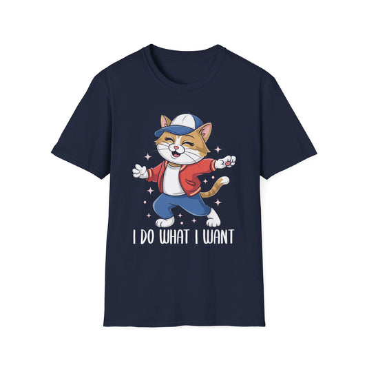 I Do What I Want Playful Cat in Cool Outfit T-Shirt