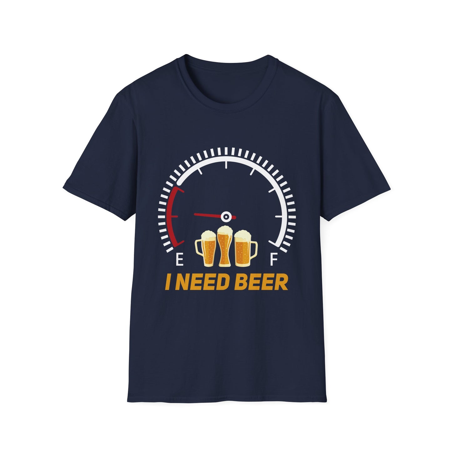 I Need Beer Fuel Gauge T-Shirt