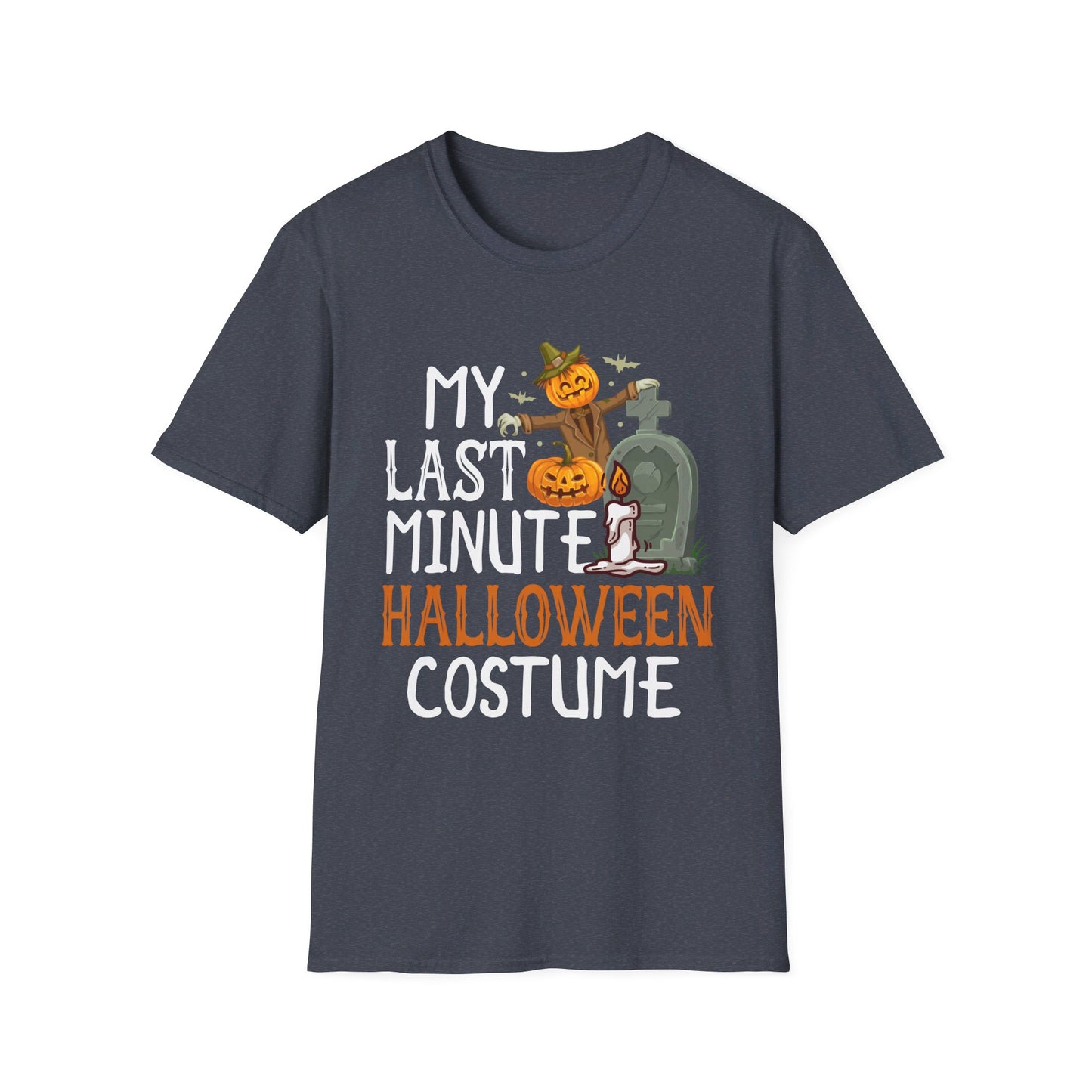 My Last Minute Halloween Costume - Fun Pumpkin and Tombstone Design T-Shirt