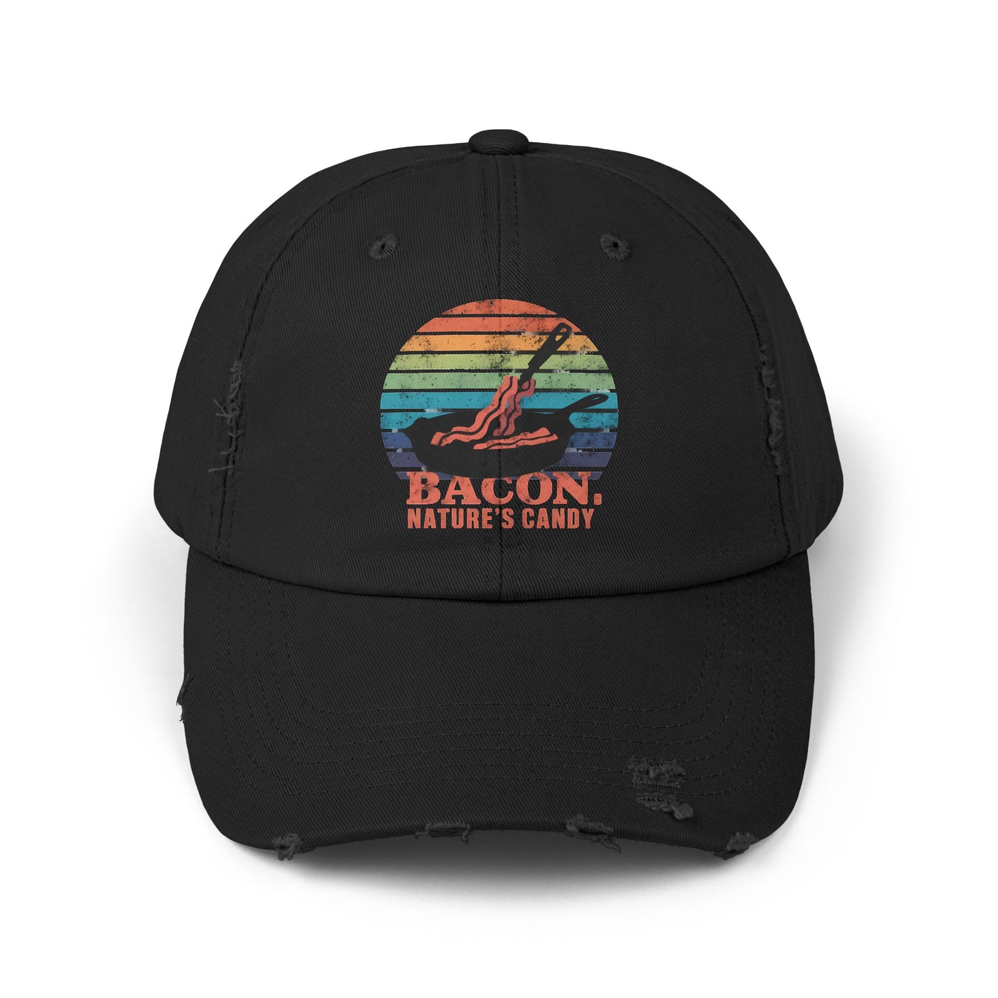 Bacon Nature's Candy Retro Style Humor Cap