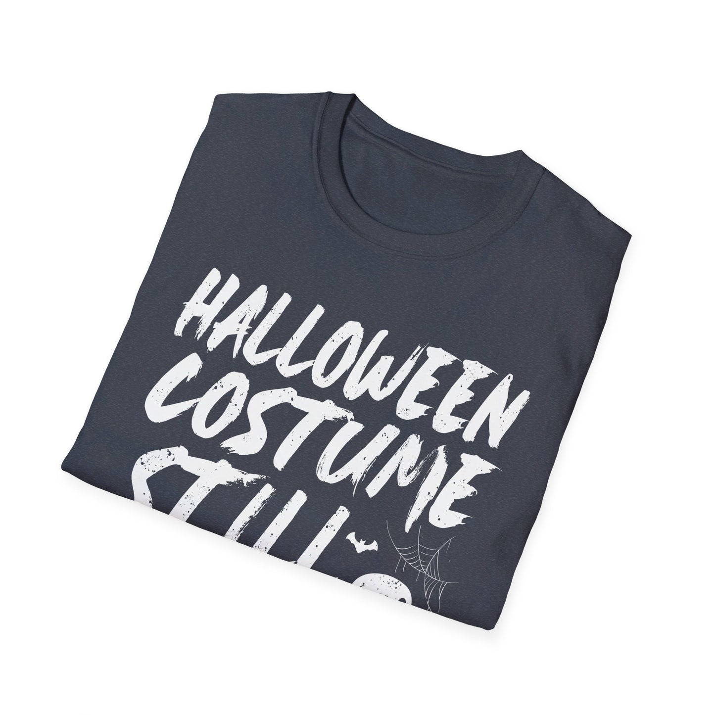 Halloween Costume Still Loading Funny Skull Spider Web Bat Design T-Shirt