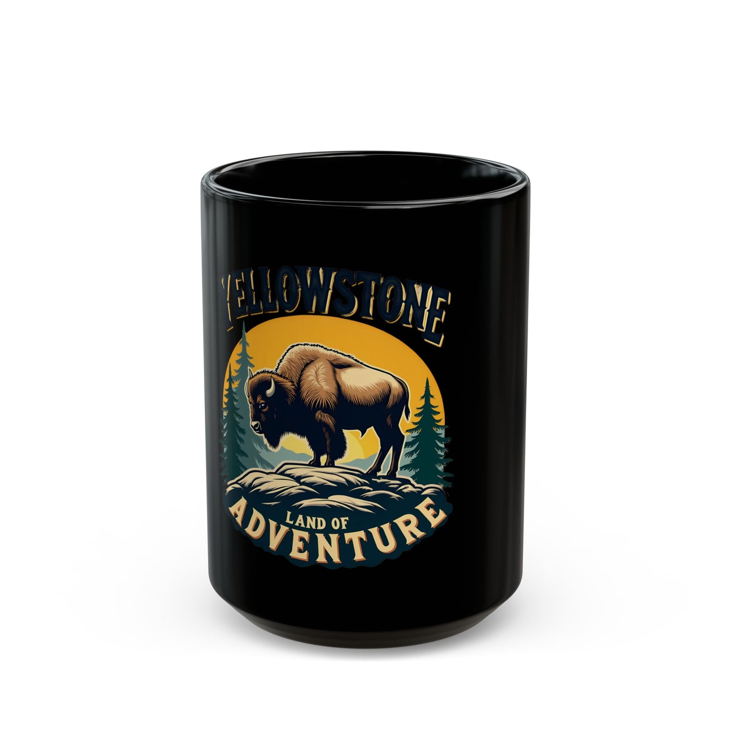 Yellowstone Land of Adventure Bison Nature Explorer Ceramic Mug