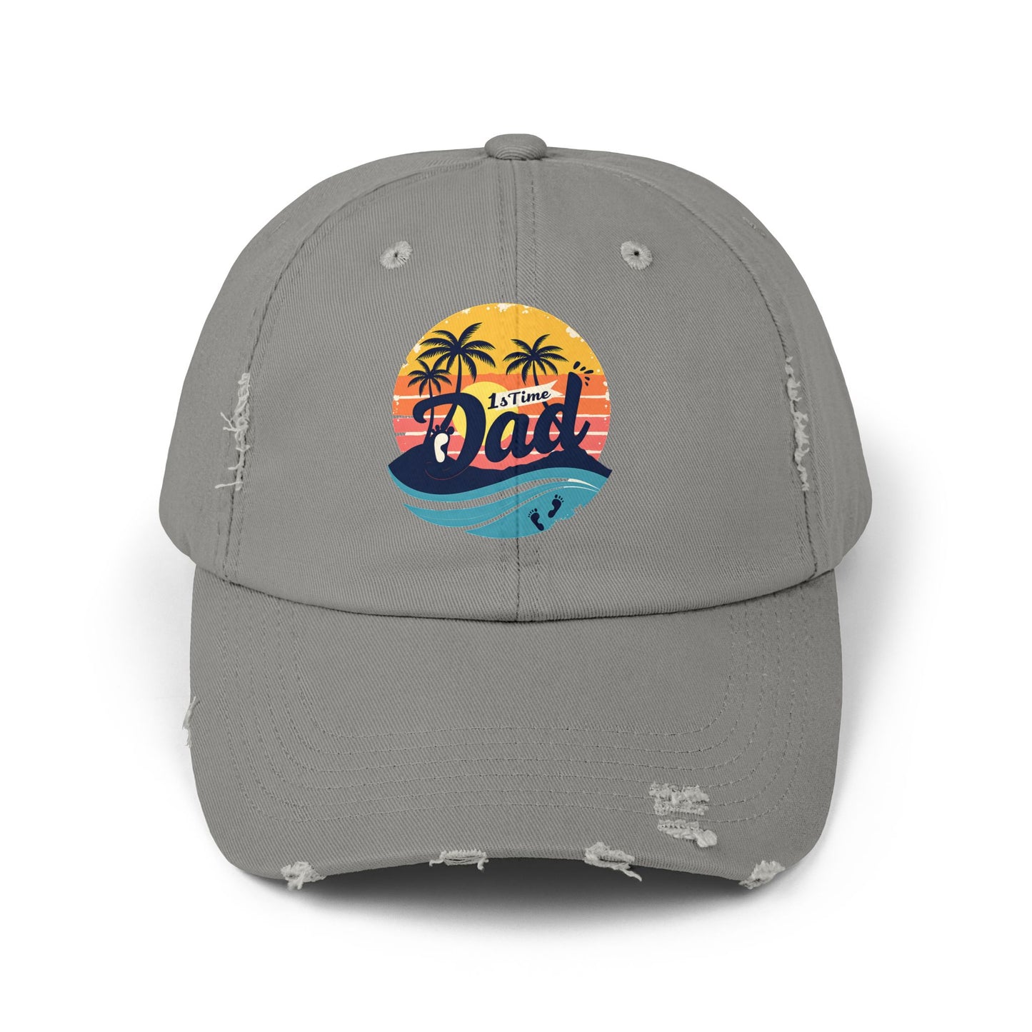 1st Time Dad Sunset Beach Vibes Cap