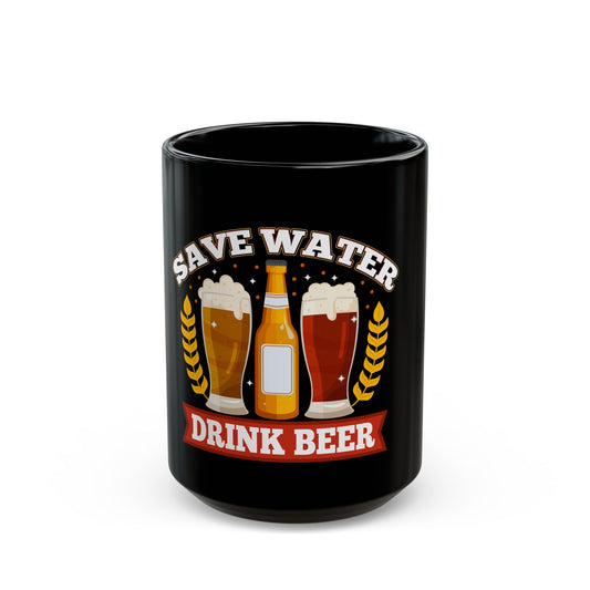 Save Water Drink Beer Funny Retro Style Beer Lovers Ceramic Mug