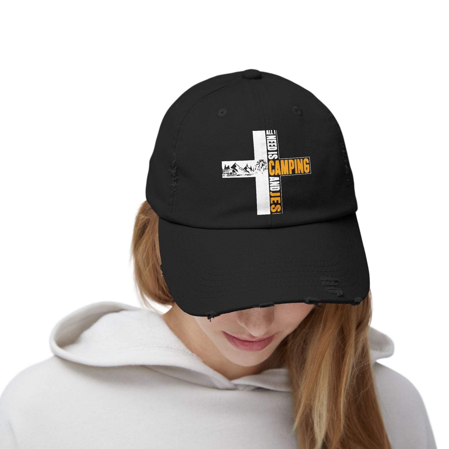 All I Need Is Camping And Jesus Inspirational Faith Cap