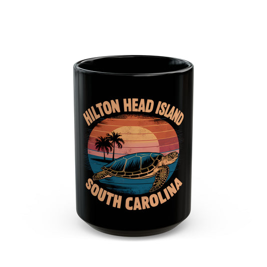 Hilton Head Island South Carolina Sunset Turtle Ceramic Mug