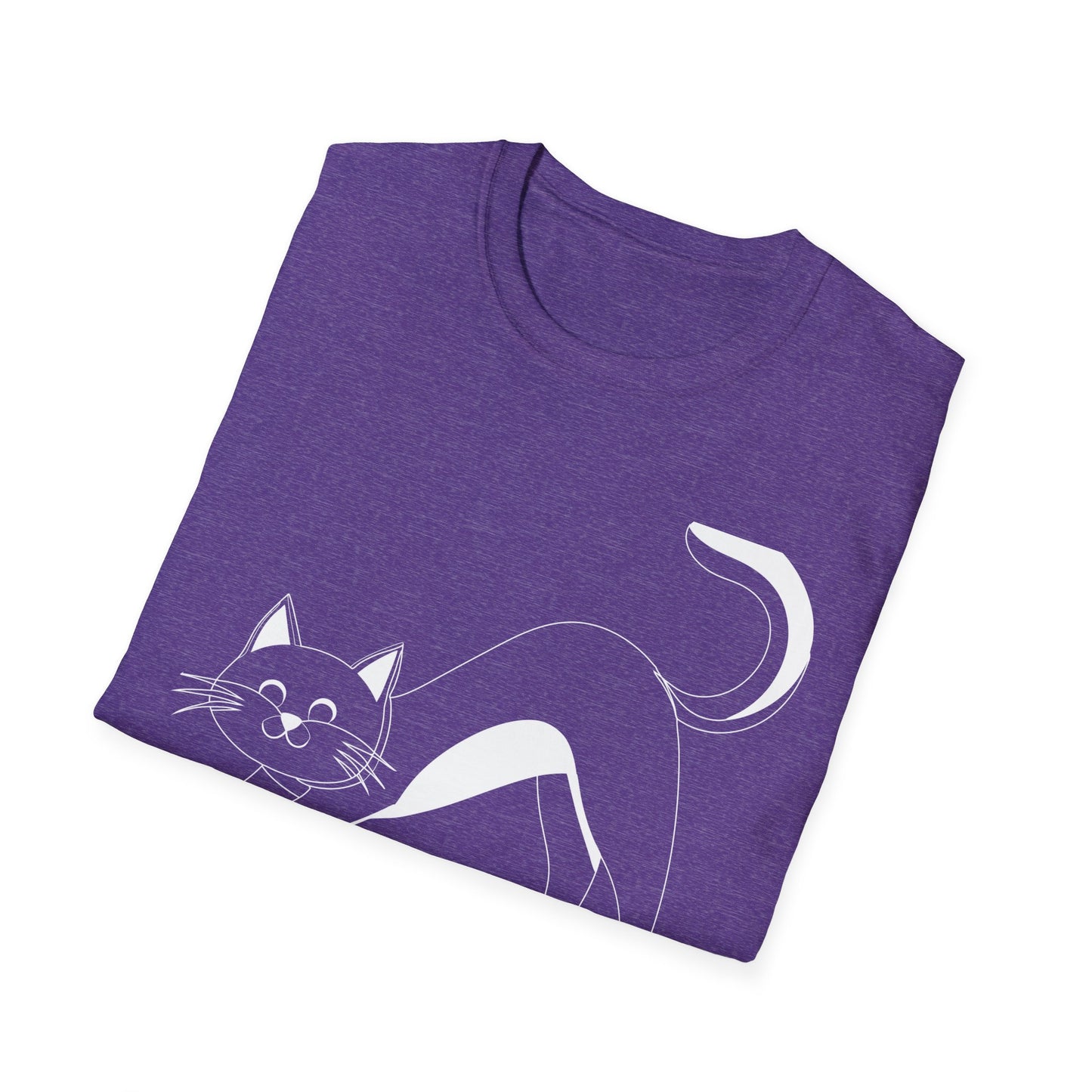 Downward Human Yoga Cat Pose Illustration for Cat Lovers and Yoga Enthusiasts T-Shirt