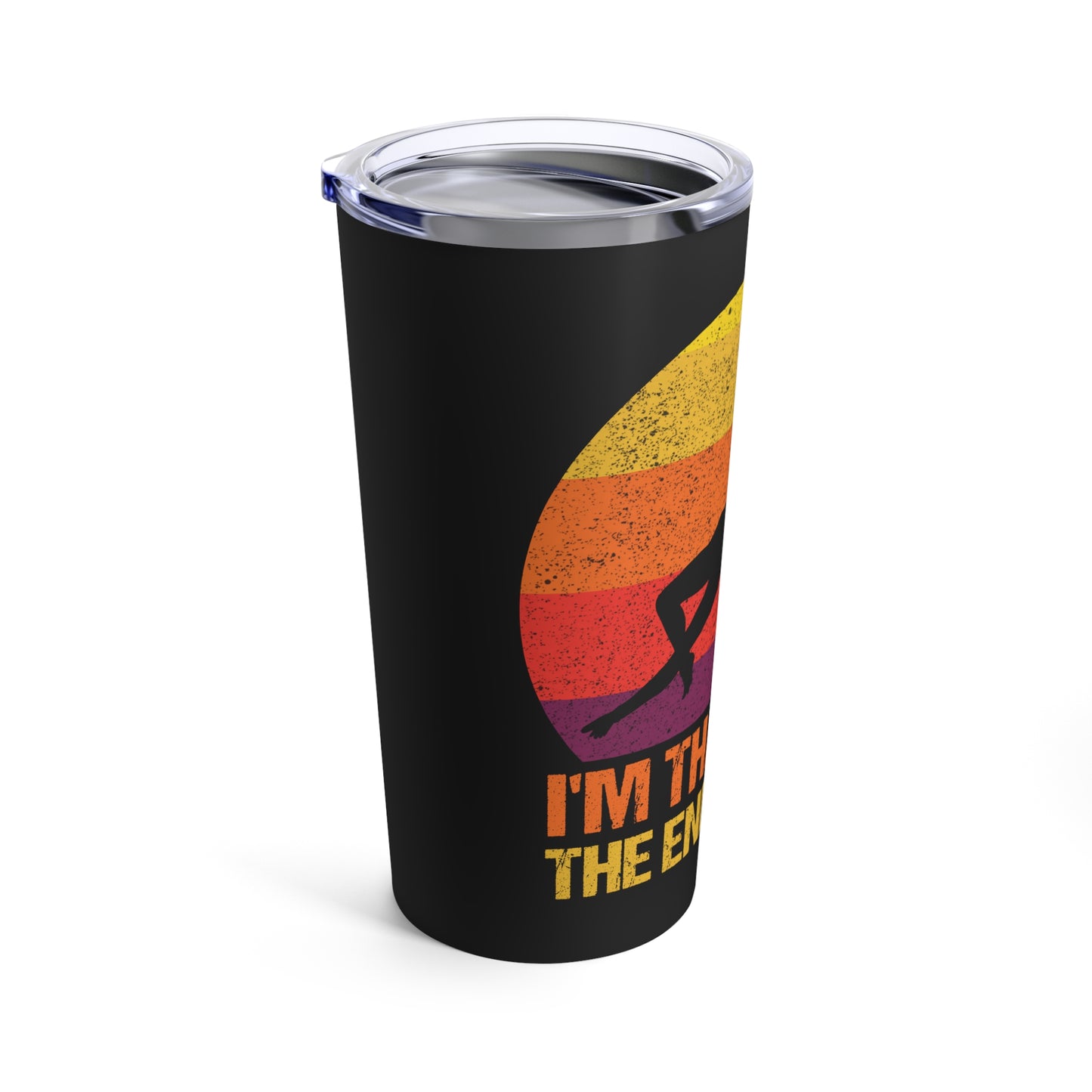 I'm Thankful The End Is Near Sunset Yoga Pose Tumbler