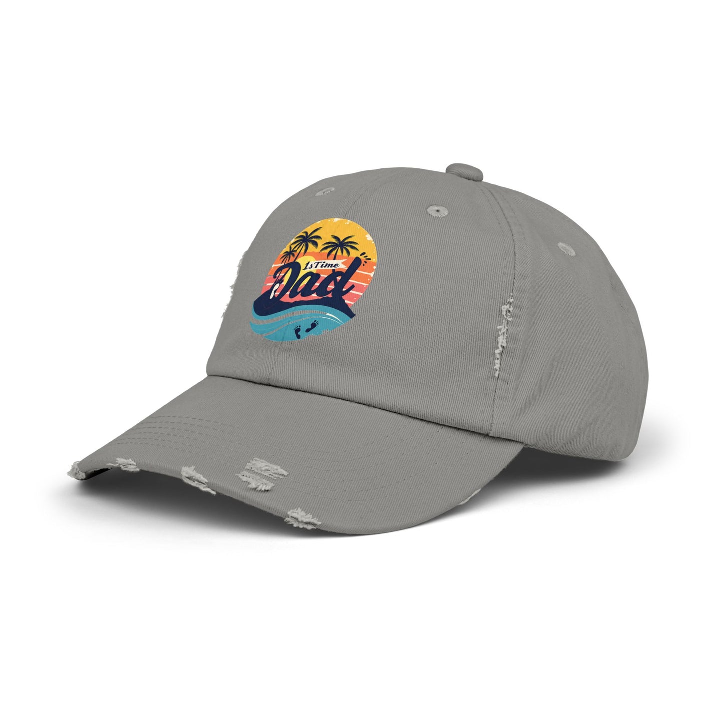 1st Time Dad Sunset Beach Vibes Cap