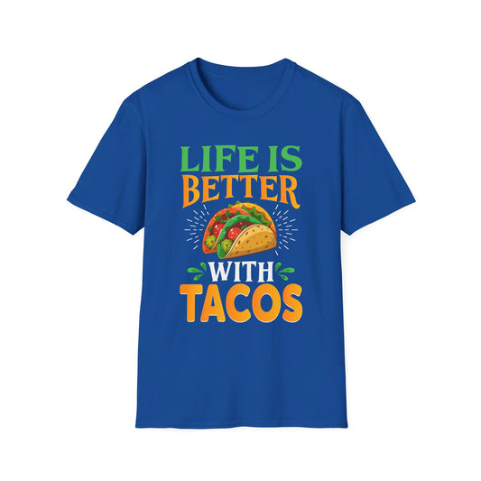 Life Is Better With Tacos - Vibrant Taco Artwork for Food Lovers T-Shirt