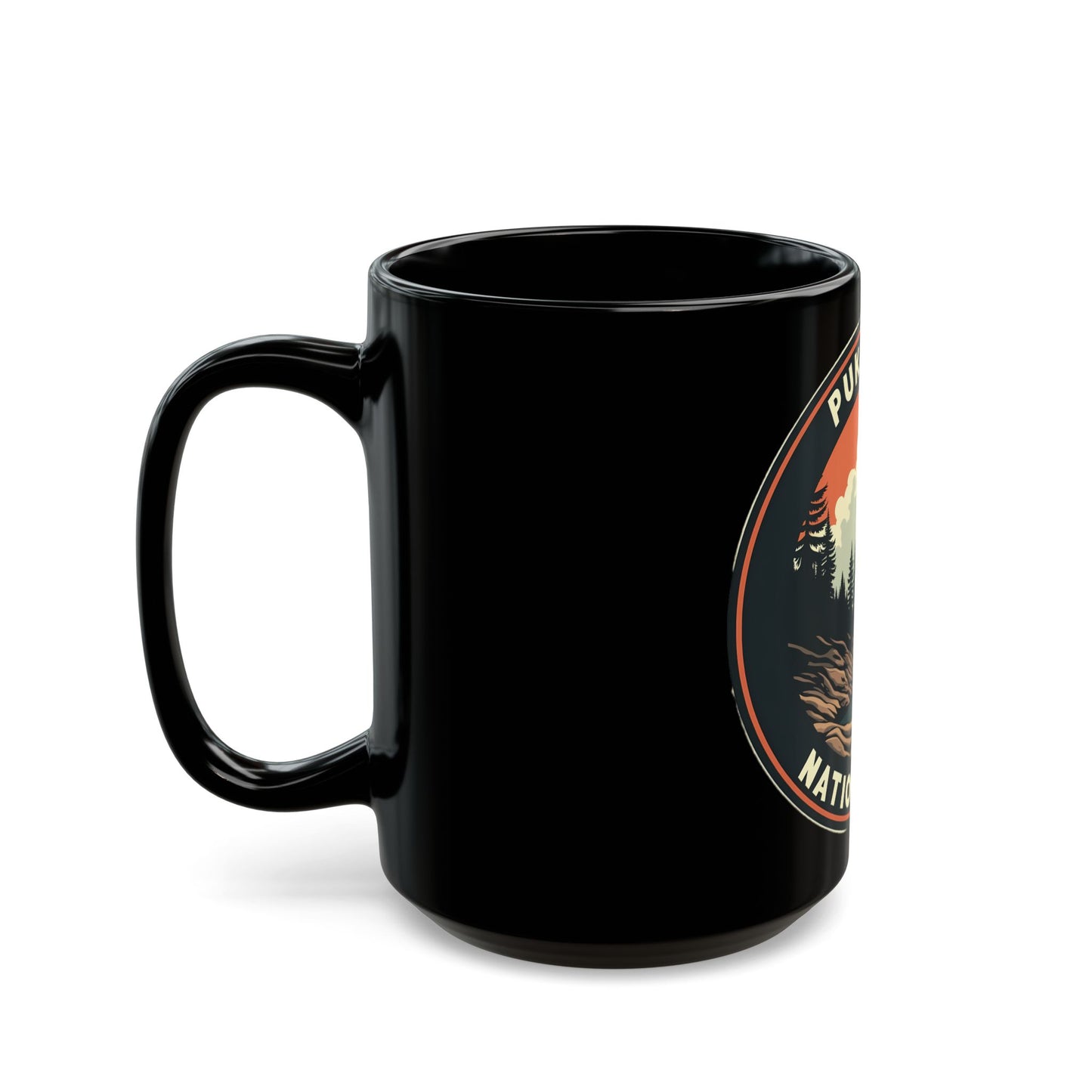 Pukaskwa National Park Scenic Landscape Sunset Illustration Ceramic Mug