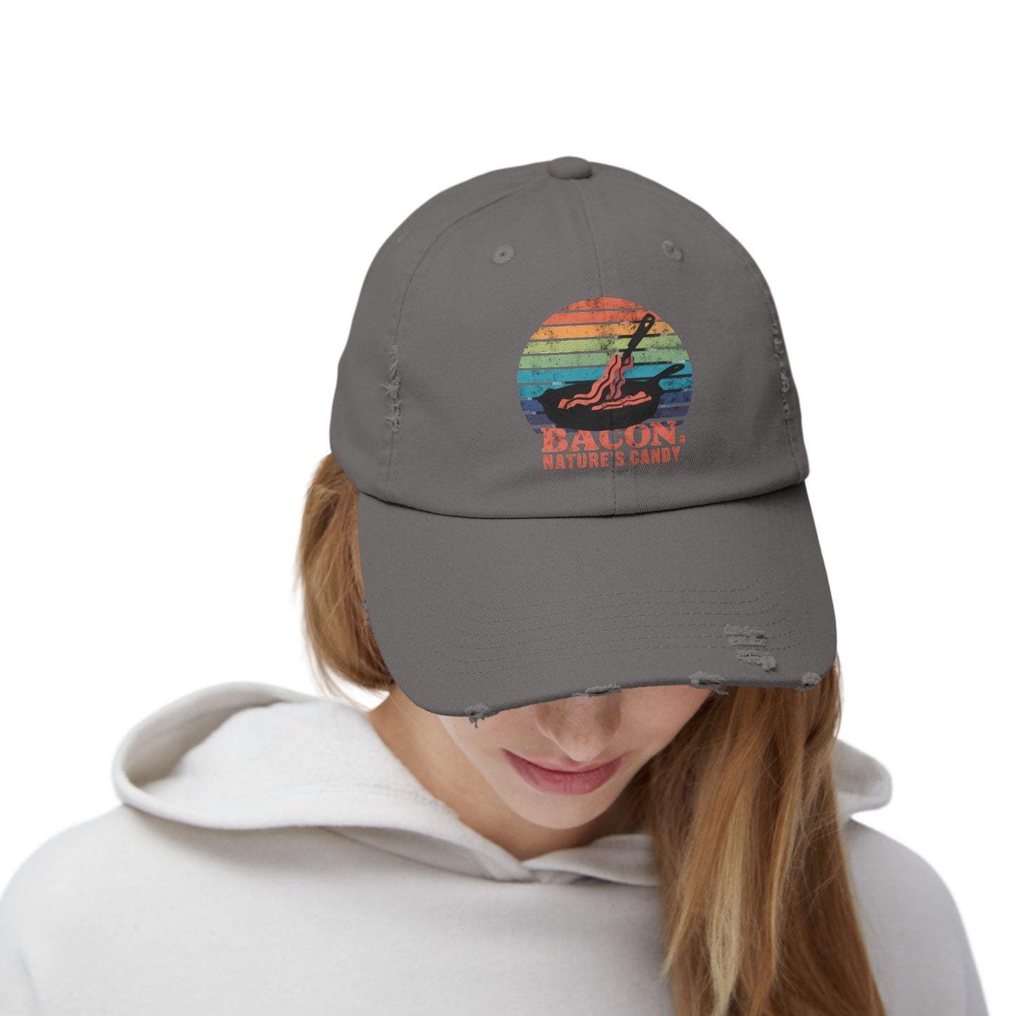 Bacon Nature's Candy Retro Style Humor Cap