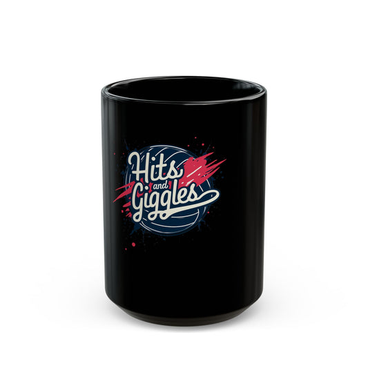 Hits And Giggles Volleyball Fun Design Ceramic Mug