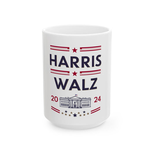 Kamala Harris Tim Walz 2024 Election Ceramic Mug (15oz)