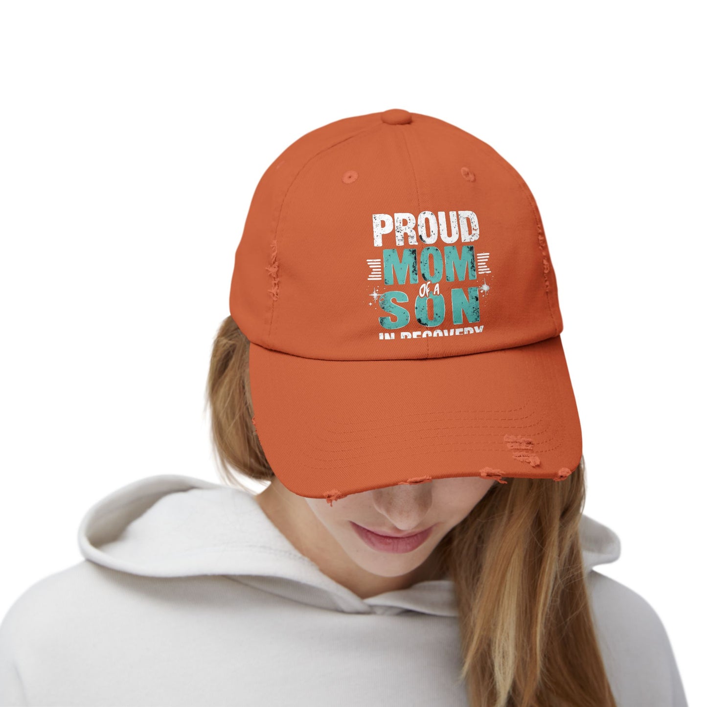 Proud Mom of a Son in Recovery Inspirational Quote Cap